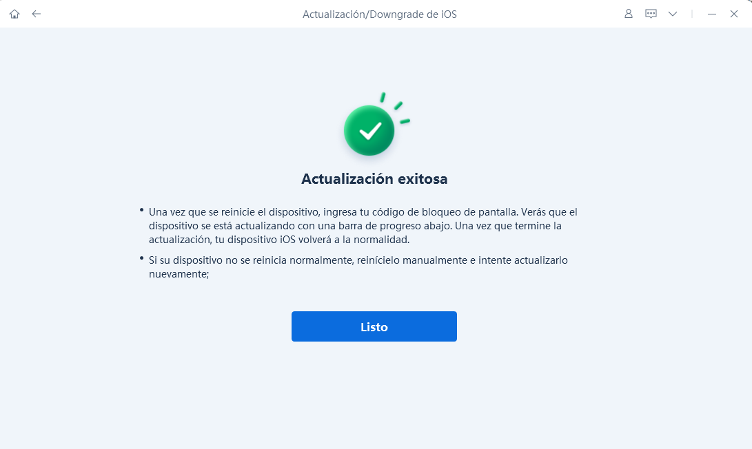 actualización con Reiboot 